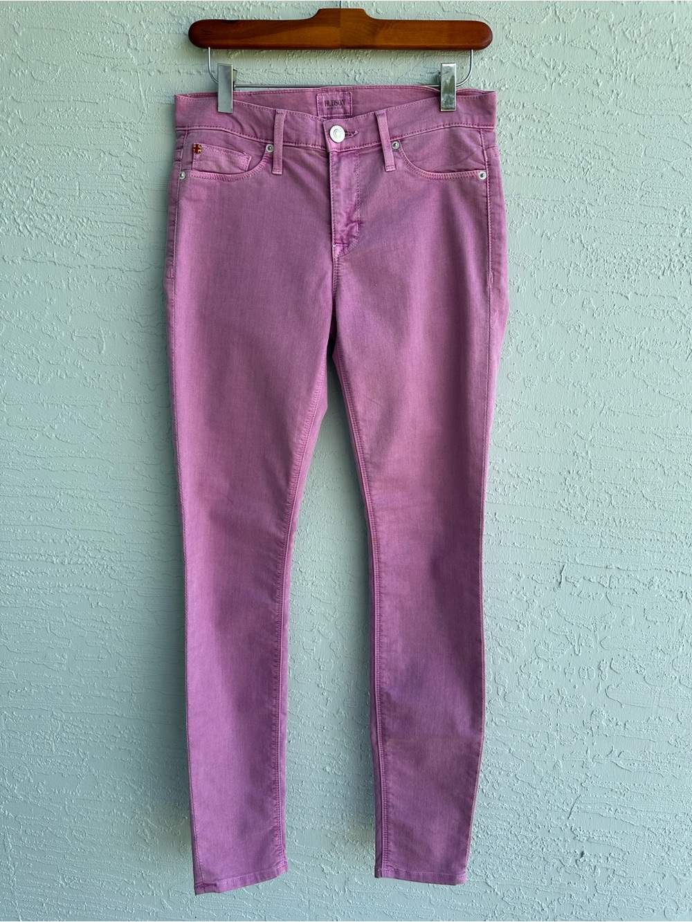 Hudson Jeans Nico supper skinny mid rise jeans in color lavender size 26